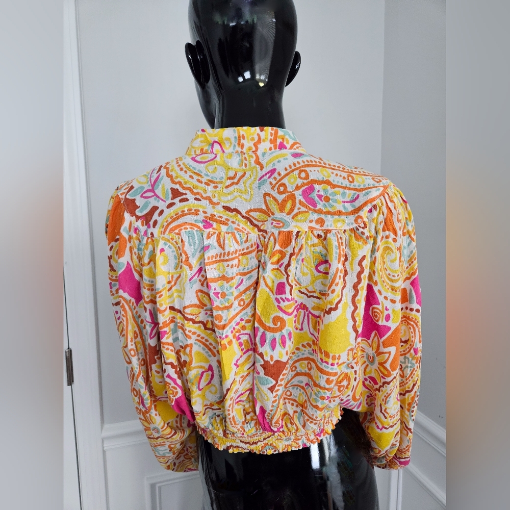 Rachel Zoe Colorful Button Top - Picture 2 of 2